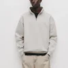 Einfaches Sweatshirt mit Viertelreißverschluss