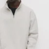 Einfaches Sweatshirt mit Viertelreißverschluss