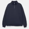 Einfaches Sweatshirt mit Viertelreißverschluss