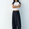 Elegante Hose mit überkreuztem Bund Elegante Hose mit überkreuztem Bund