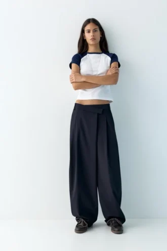 Elegante Hose mit überkreuztem Bund
