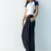 Elegante Hose mit überkreuztem Bund Elegante Hose mit überkreuztem Bund