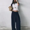 Elegante Hose mit überkreuztem Bund Elegante Hose mit überkreuztem Bund