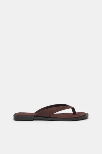 Flache Ledersandalen