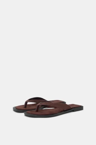 Flache Ledersandalen