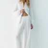Fließende Hose im Gaze-Look