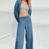 Fließende Hose im Gaze-Look
