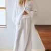 Fließende Hose im Gaze-Look