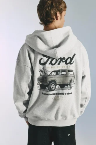 Ford-Kapuzenpullover mit Reißverschluss
