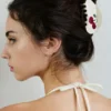 Gebogene Haarspange mit Kirschmotiv