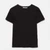 Geripptes Kurzarm-T-Shirt Geripptes Kurzarm-T-Shirt