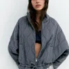 Gesteppte Jacke mit Stehkragen