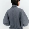 Gesteppte Jacke mit Stehkragen