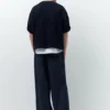 Gestreifte Denim-Jogging-Hose Gestreifte Denim-Jogging-Hose