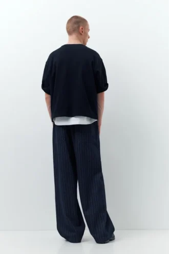 Gestreifte Denim-Jogging-Hose