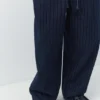 Gestreifte Denim-Jogging-Hose Gestreifte Denim-Jogging-Hose