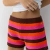 Gestreifte Häkel-Shorts
