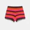 Gestreifte Häkel-Shorts