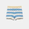 Gestreifte Häkel-Shorts