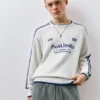 Gestreifter Pullover mit Stwd-Stickerei Gestreifter Pullover mit Stwd-Stickerei