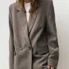 Gestreifter Zweireiher-Blazer