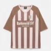 Gestreiftes Amsterdam-Fußball-T-Shirt