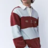 Gestreiftes Langarm-Poloshirt