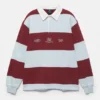 Gestreiftes Langarm-Poloshirt