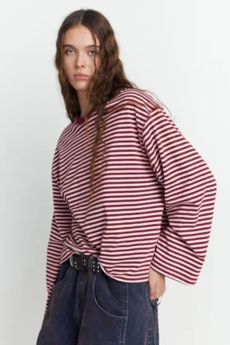Gestreiftes Langarm-T-Shirt