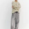 Gestreiftes Langarm-T-Shirt Gestreiftes Langarm-T-Shirt