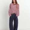 Gestreiftes Langarm-T-Shirt