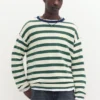 Gestreiftes Strick-T-Shirt Gestreiftes Strick-T-Shirt