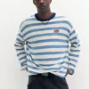 Gestreiftes Strick-T-Shirt Gestreiftes Strick-T-Shirt
