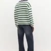 Gestreiftes Strick-T-Shirt Gestreiftes Strick-T-Shirt