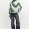 Gestreiftes Strick-T-Shirt Gestreiftes Strick-T-Shirt