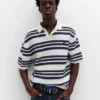 Gestreiftes STWD-Poloshirt aus gestricktem Stoff