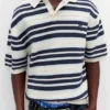 Gestreiftes STWD-Poloshirt aus gestricktem Stoff