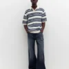 Gestreiftes STWD-Poloshirt aus gestricktem Stoff