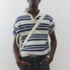 Gestreiftes STWD-Poloshirt aus gestricktem Stoff