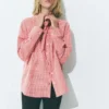 Gingham-Kariertes Bandana-Hemd