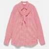 Gingham-Kariertes Bandana-Hemd