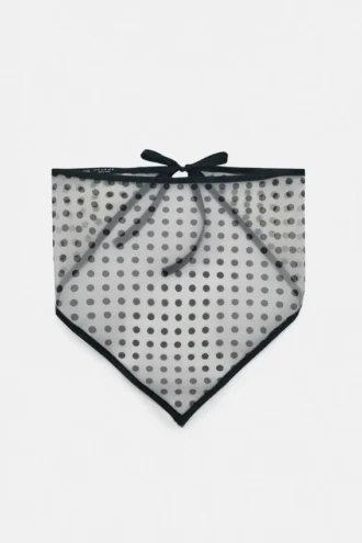 Halbtransparentes Bandana mit Polka-Dots