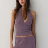 Halter-Top aus Krepp Halter-Top aus Krepp
