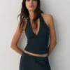 Halter-Top aus Krepp Halter-Top aus Krepp