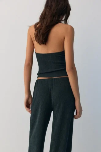 Halter-Top aus Krepp