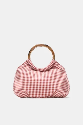 Handtasche mit Gingham-Print