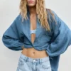Hemden mit Stehkragen im Gaze-Look