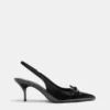 High Heels aus Lackleder mit Schleife