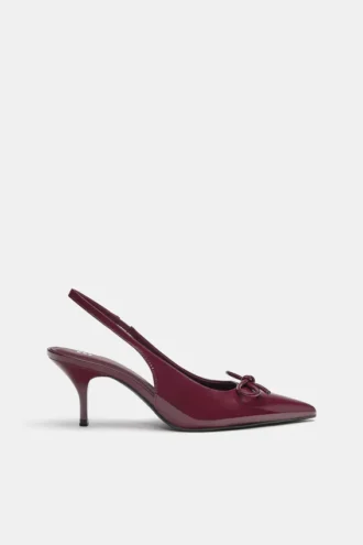 High Heels aus Lackleder mit Schleife
