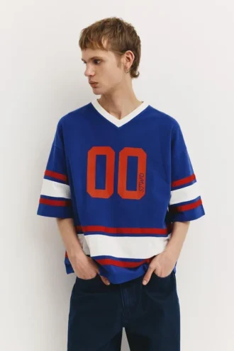 Hockey-T-Shirt mit gesticktem Einsatz